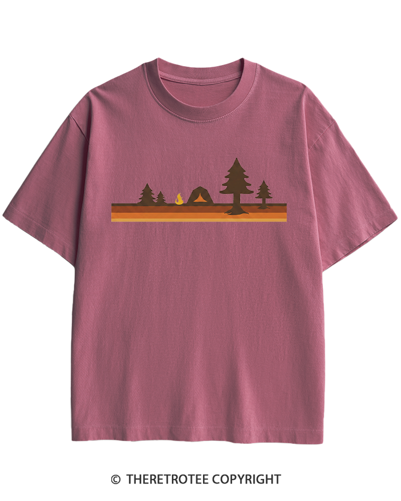 TheRetroTee Camper 1980s Heavy Cotton T-Shirt