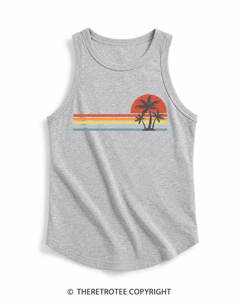 TheRetroTee Tropical Island 1980s Tank Top