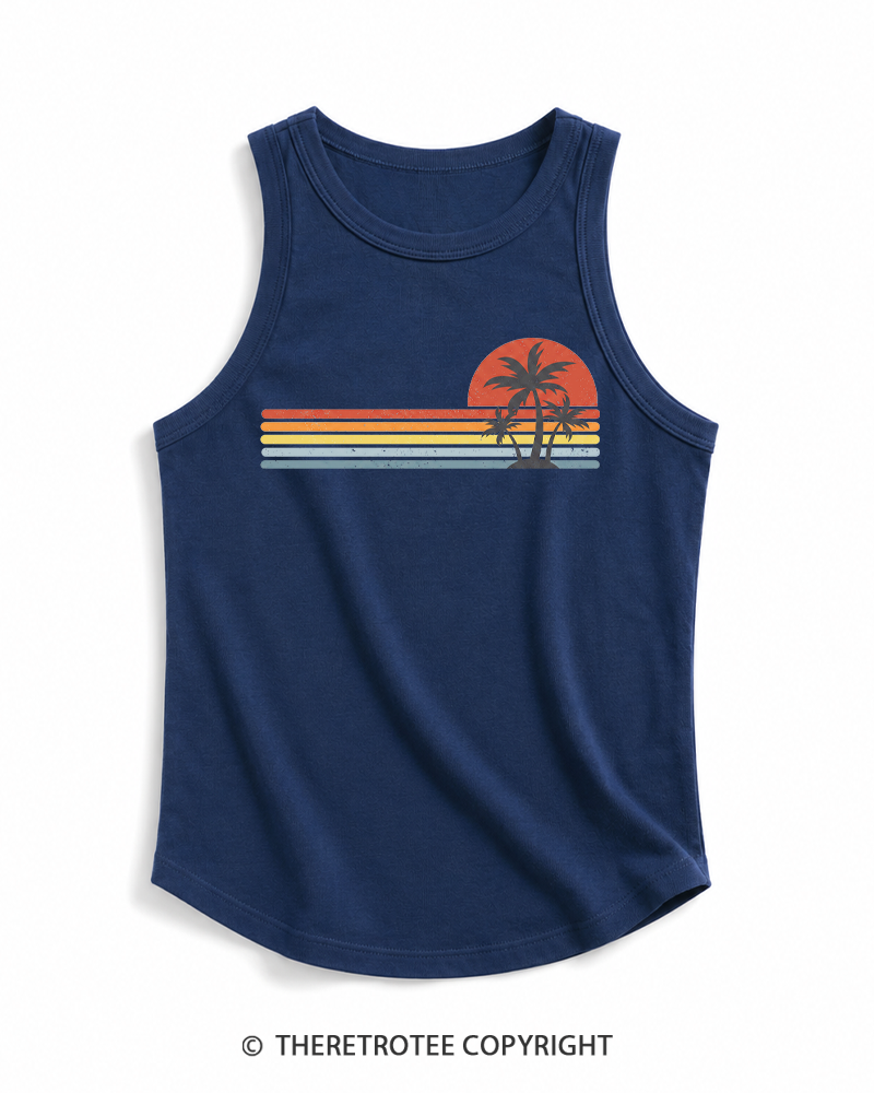 TheRetroTee Tropical Island 1980s Tank Top