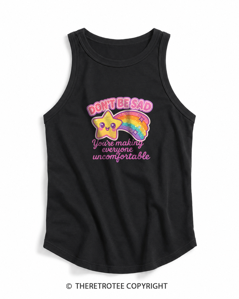 TheRetroTee Sarcastic Rainbow Star 1970s Tank Top