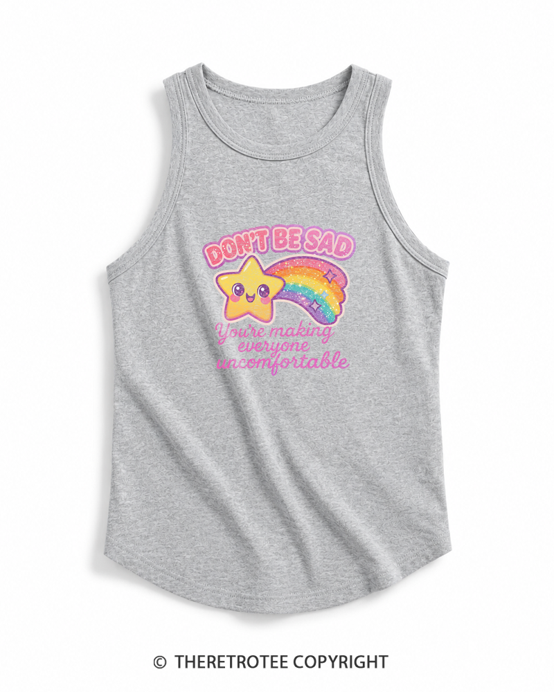 TheRetroTee Sarcastic Rainbow Star 1970s Tank Top