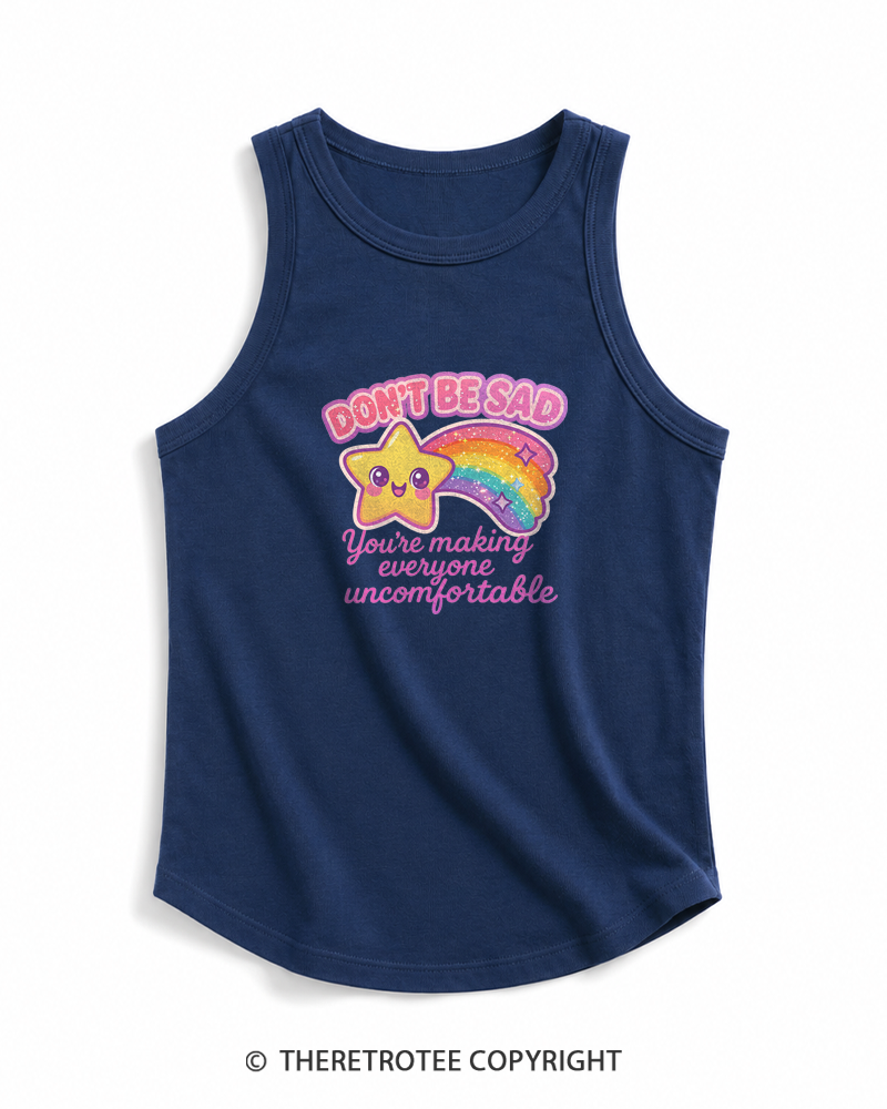 TheRetroTee Sarcastic Rainbow Star 1970s Tank Top