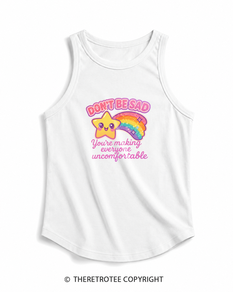 TheRetroTee Sarcastic Rainbow Star 1970s Tank Top