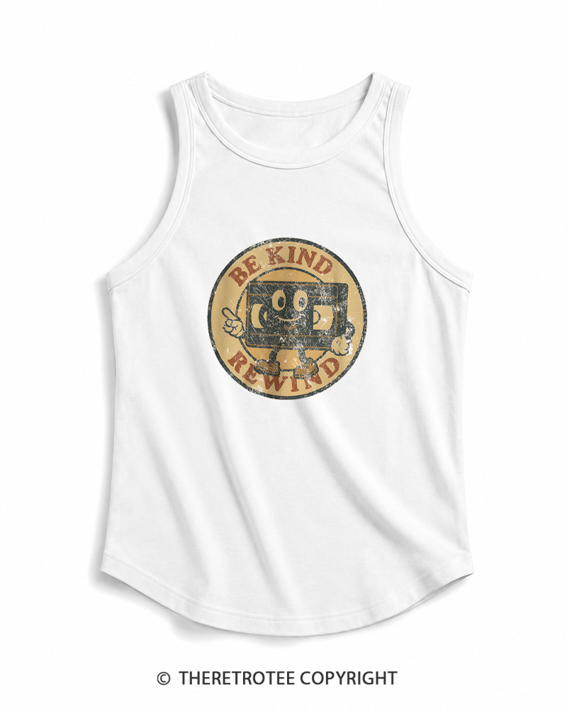 TheRetroTee Be Kind Rewind 1980s Tank Top