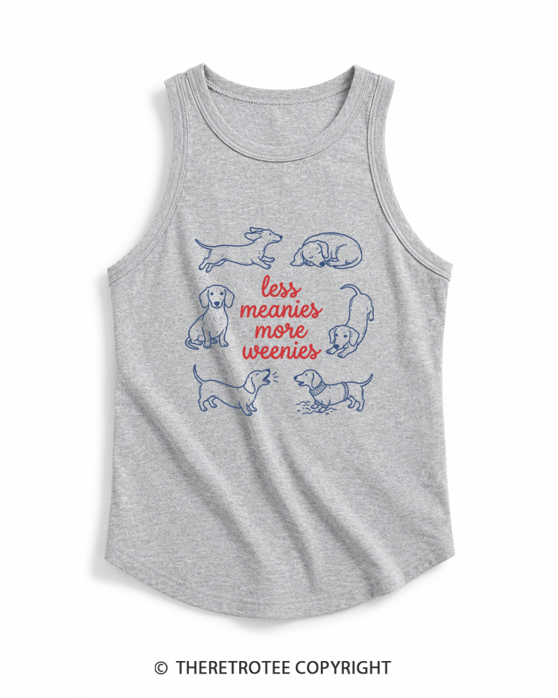 TheRetroTee Less Meanies More Weenies 1980s Women's Tank Top
