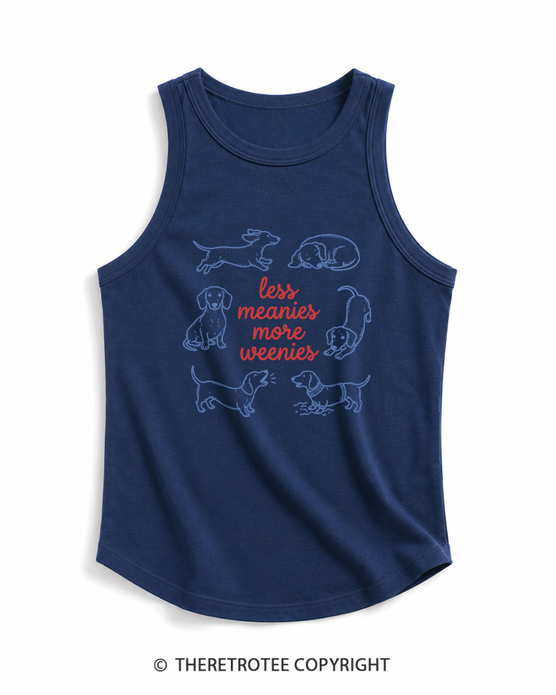 TheRetroTee Less Meanies More Weenies 1980s Women's Tank Top