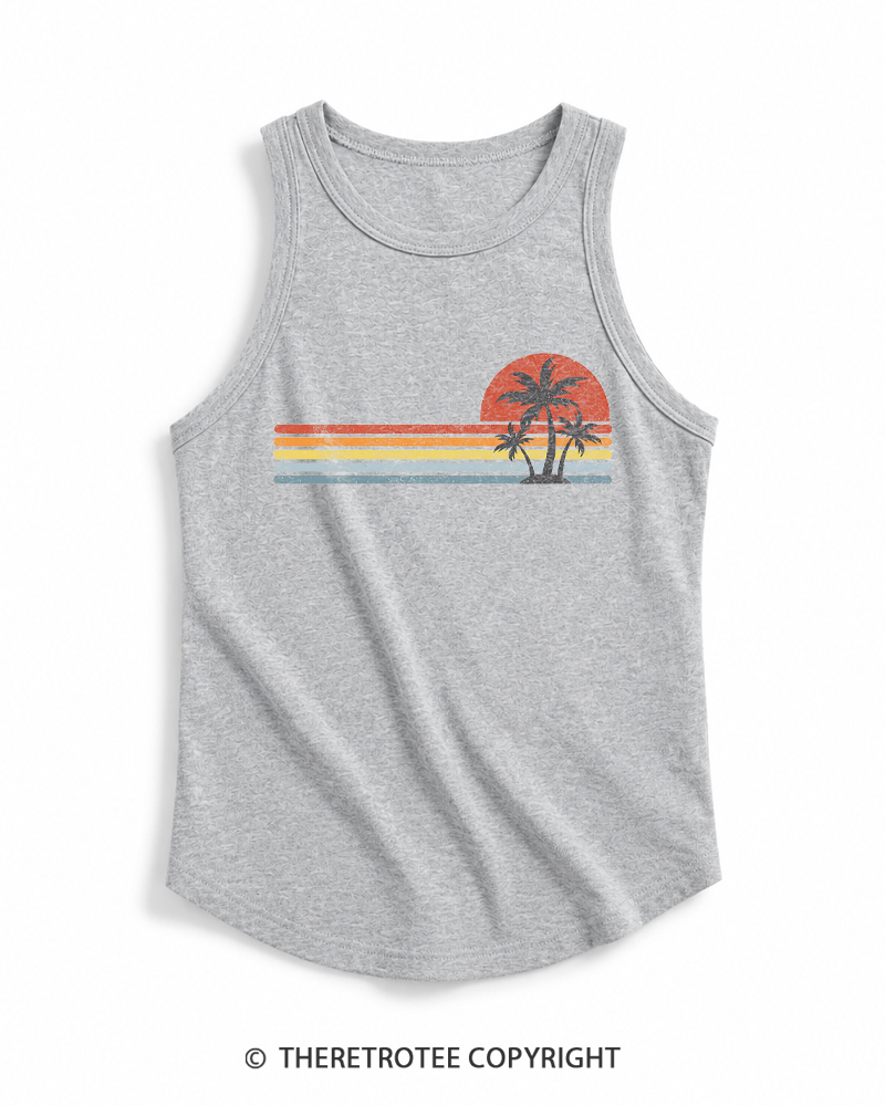 TheRetroTee Tropical Island 1980s Women's Tank Top