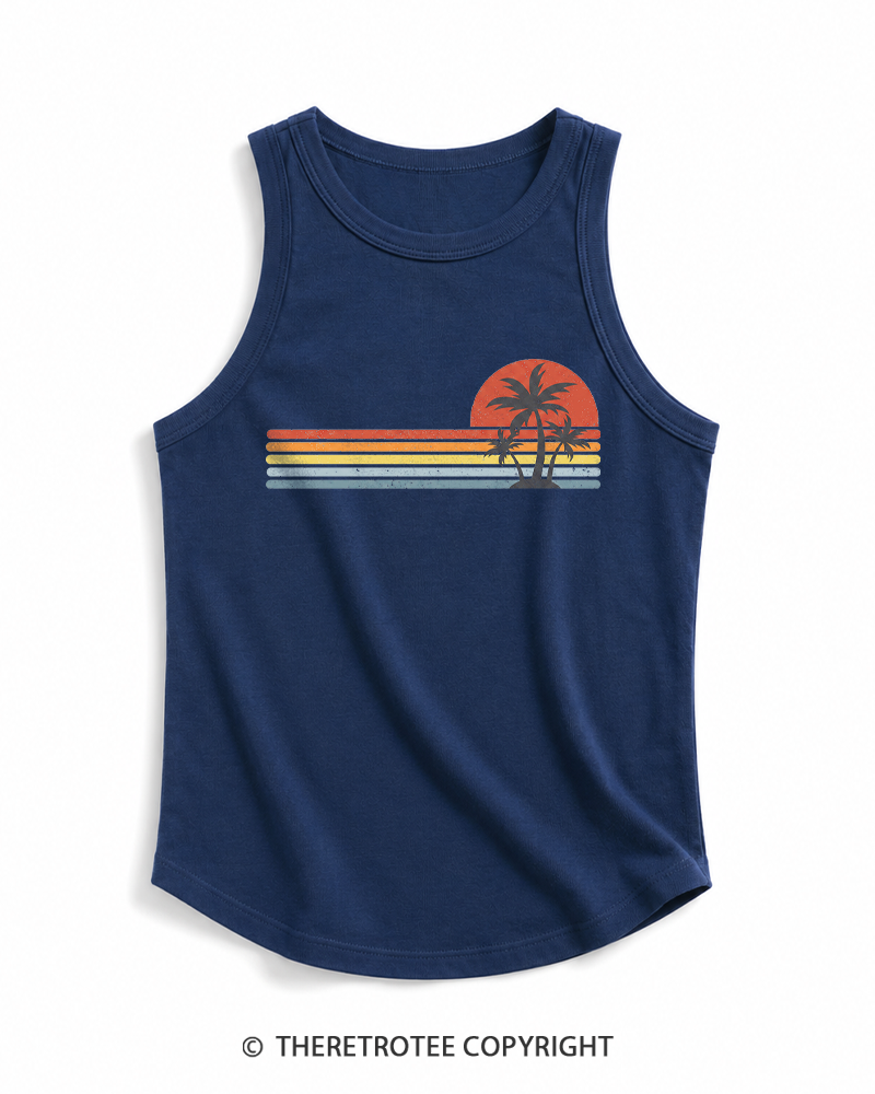 TheRetroTee Tropical Island 1980s Women's Tank Top