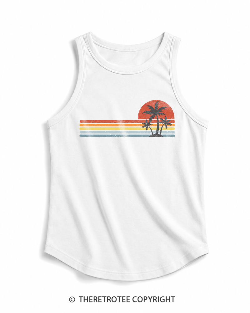 TheRetroTee Tropical Island 1980s Women's Tank Top