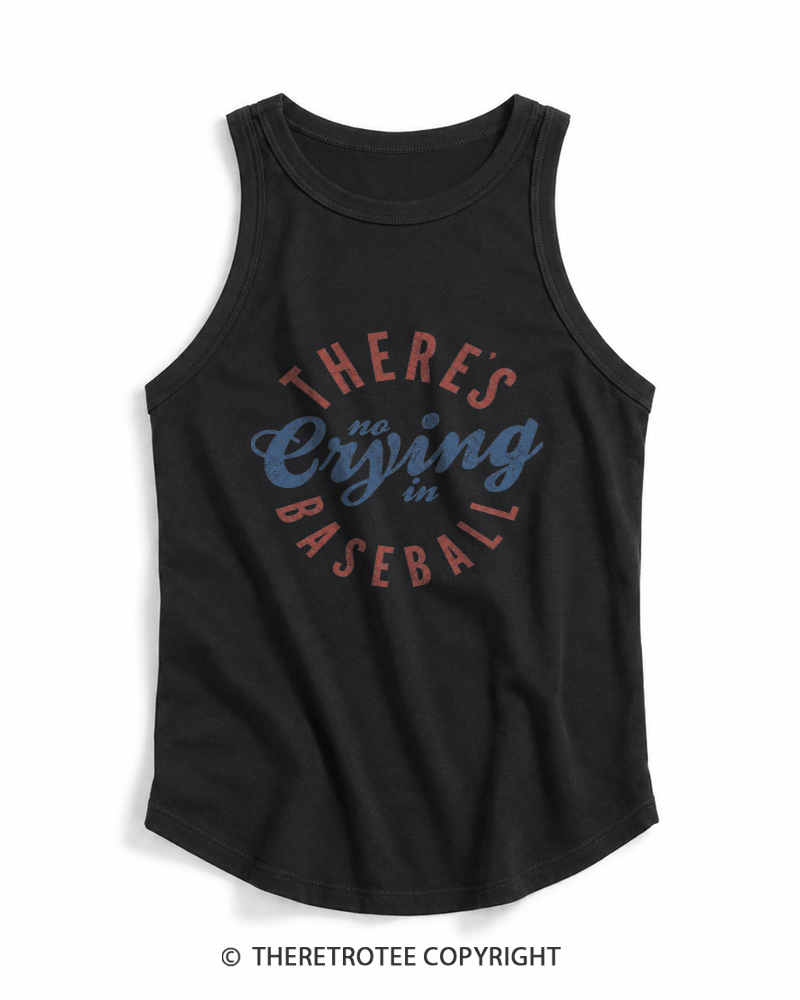 TheRetroTee There’s No Crying In Baseball 1980s Tank Top