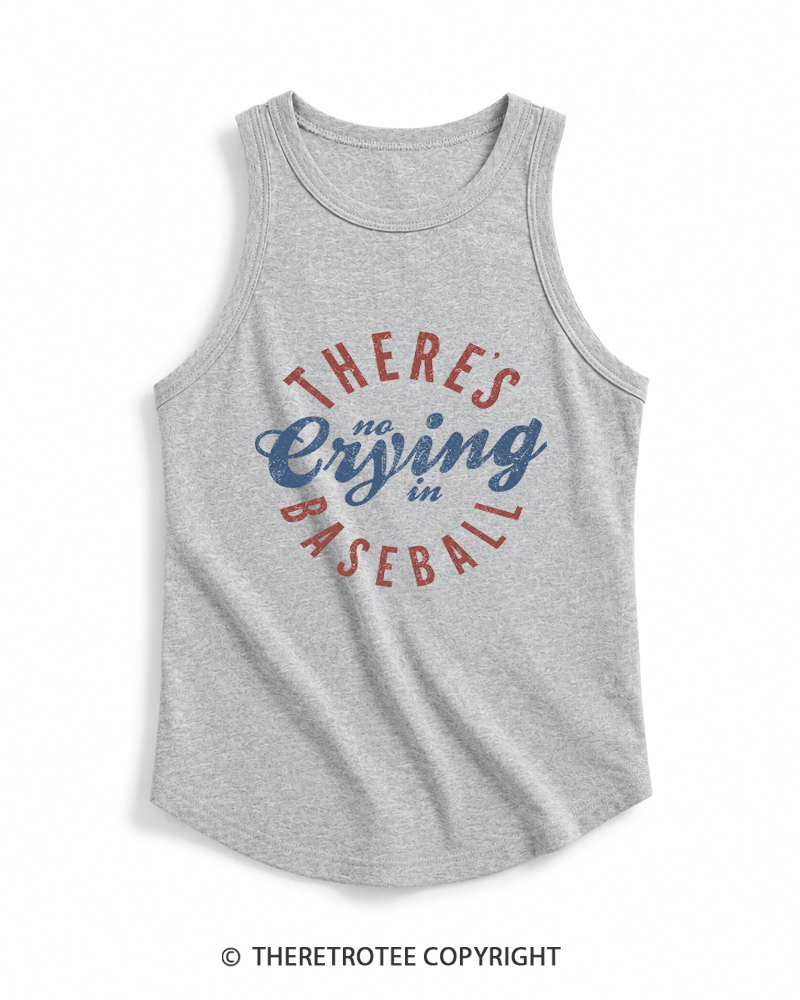TheRetroTee There’s No Crying In Baseball 1980s Tank Top