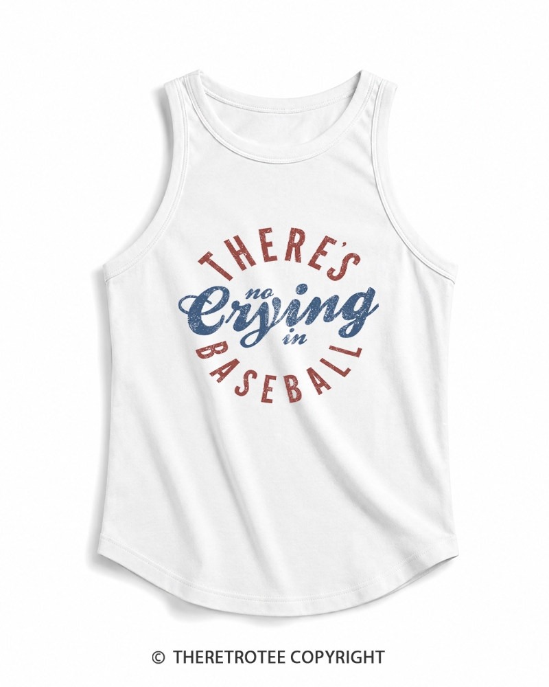 TheRetroTee There’s No Crying In Baseball 1980s Tank Top