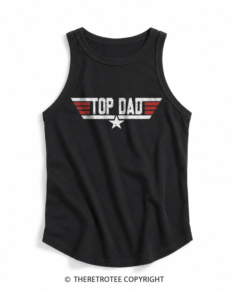 TheRetroTee Top Dad 1980s Tank Top