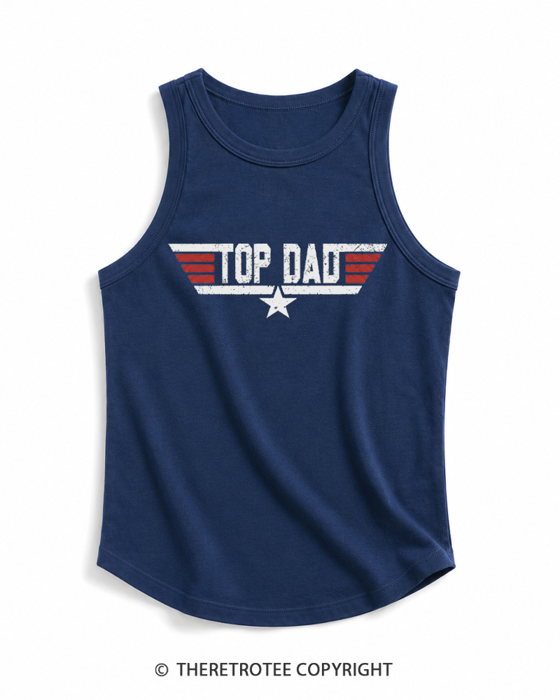 TheRetroTee Top Dad 1980s Tank Top