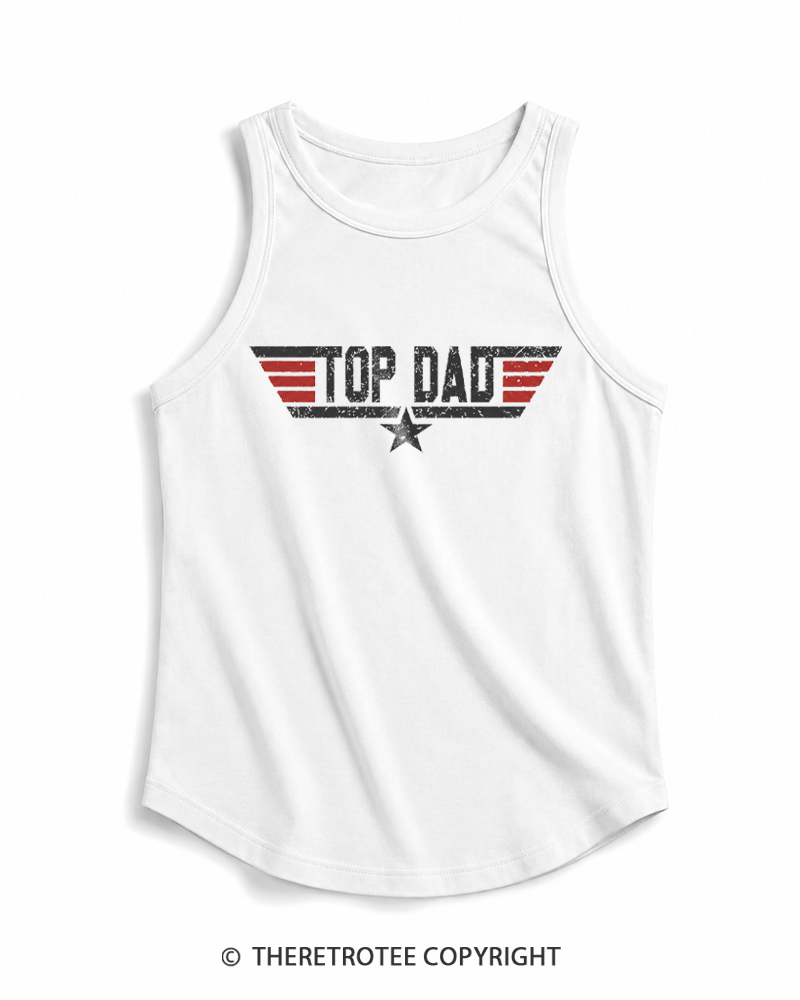 TheRetroTee Top Dad 1980s Tank Top