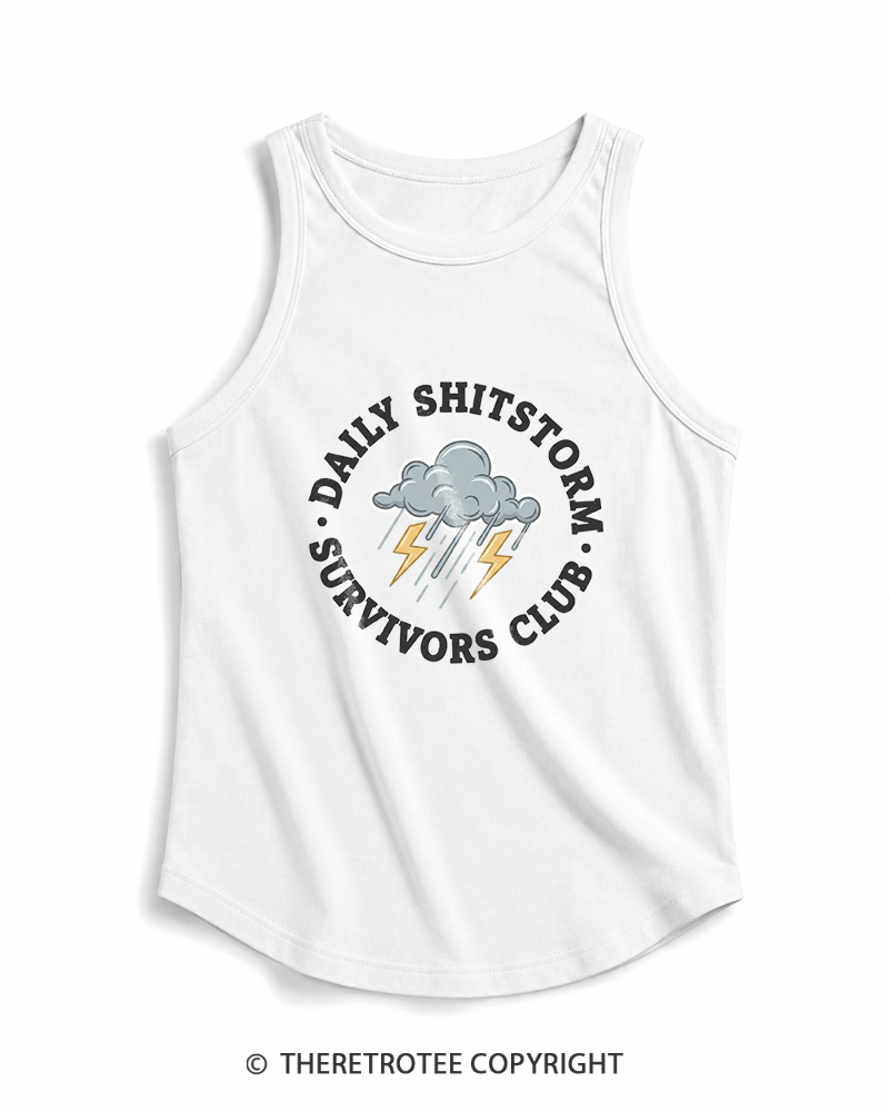 TheRetroTee Daily Shitstorm Survivors Club 1990s Tank Top