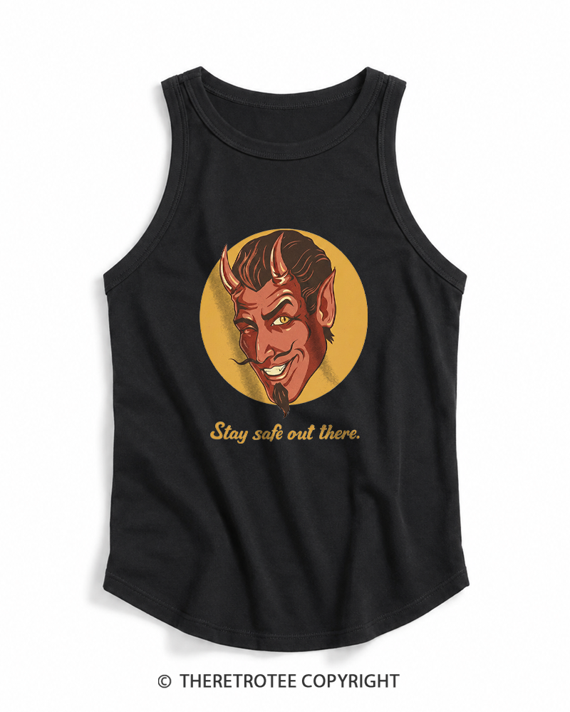 TheRetroTee Stay Safe Out There 1970s Tank Top