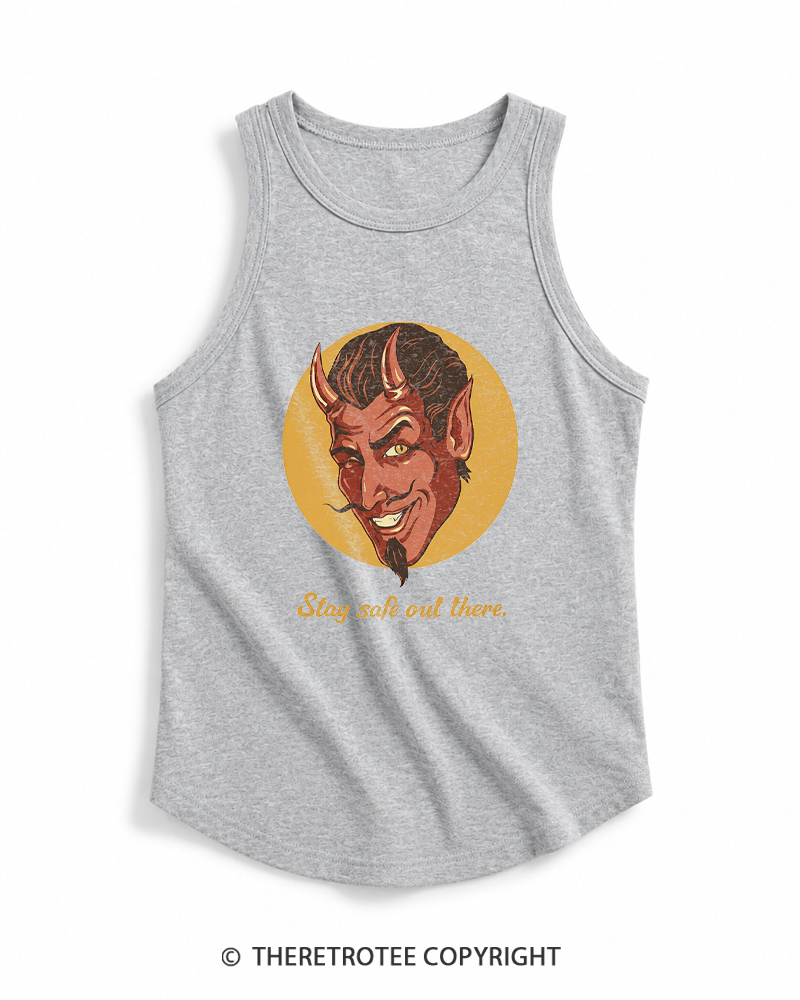 TheRetroTee Stay Safe Out There 1970s Tank Top