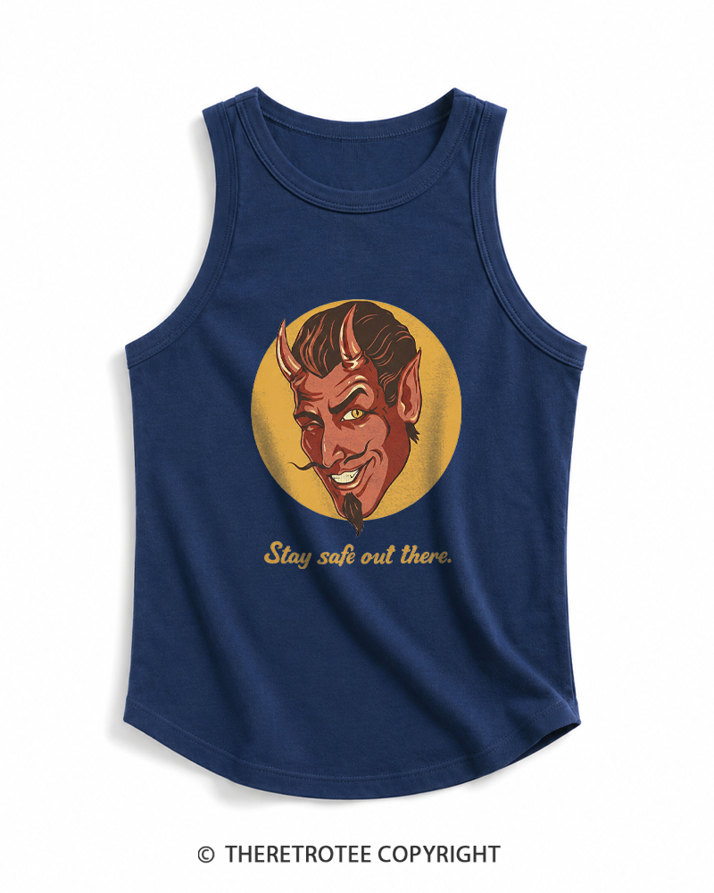 TheRetroTee Stay Safe Out There 1970s Tank Top