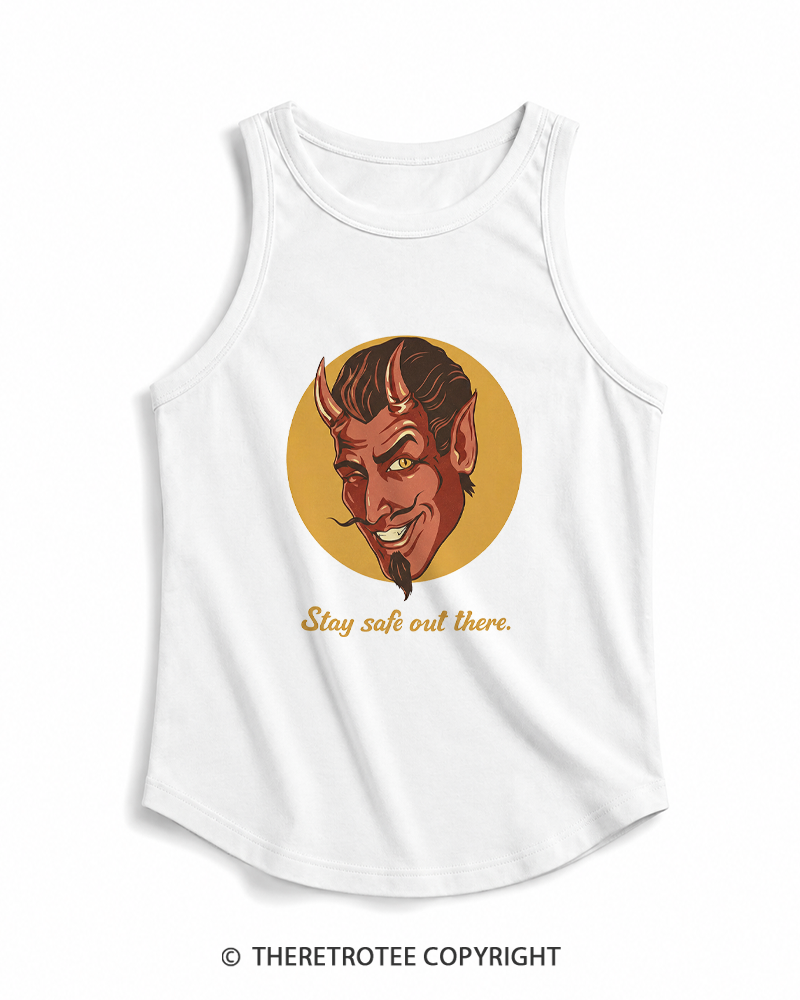 TheRetroTee Stay Safe Out There 1970s Tank Top