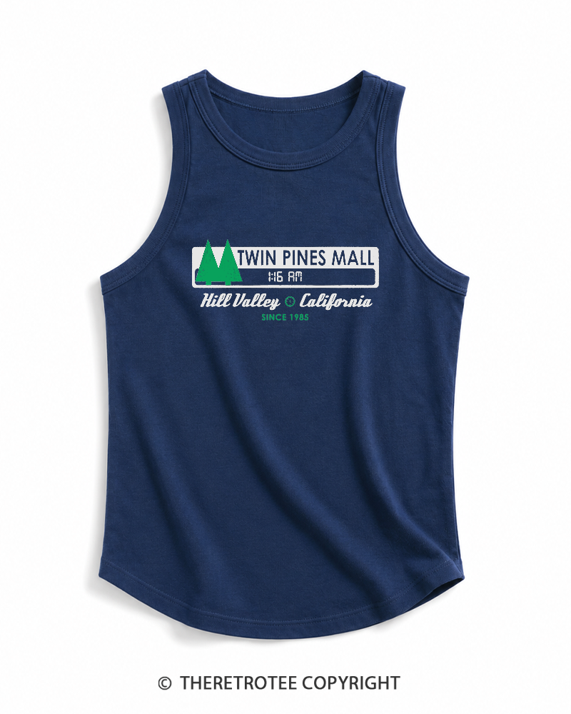 TheRetroTee Twin Pines mall Sign Worn 1980s Tank Top