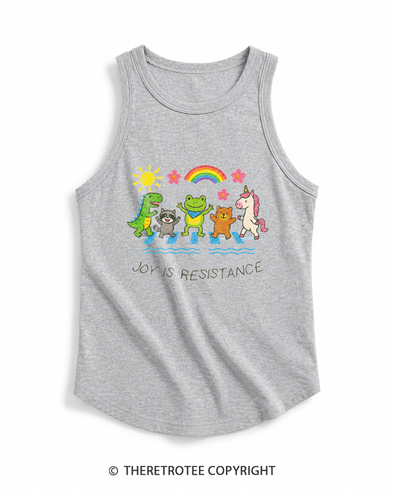 TheRetroTee Joy Is Resistance 1990s Tank Top