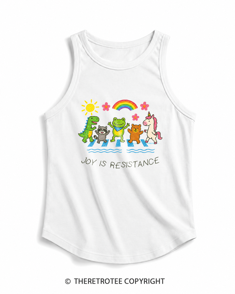 TheRetroTee Joy Is Resistance 1990s Tank Top