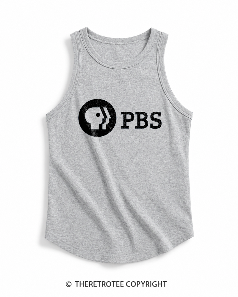 TheRetroTee Public Broadcast Classic 1970s Tank Top