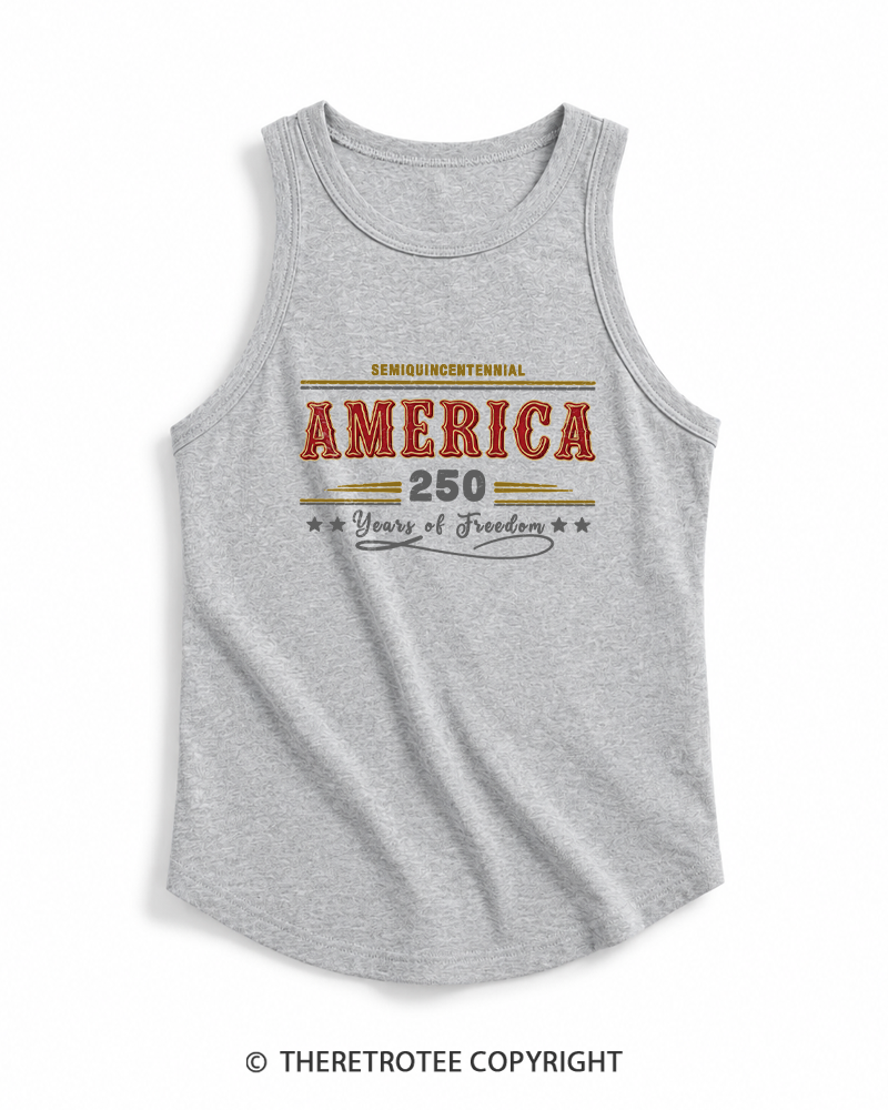 TheRetroTee America 250 Years of Freedom Tank Top