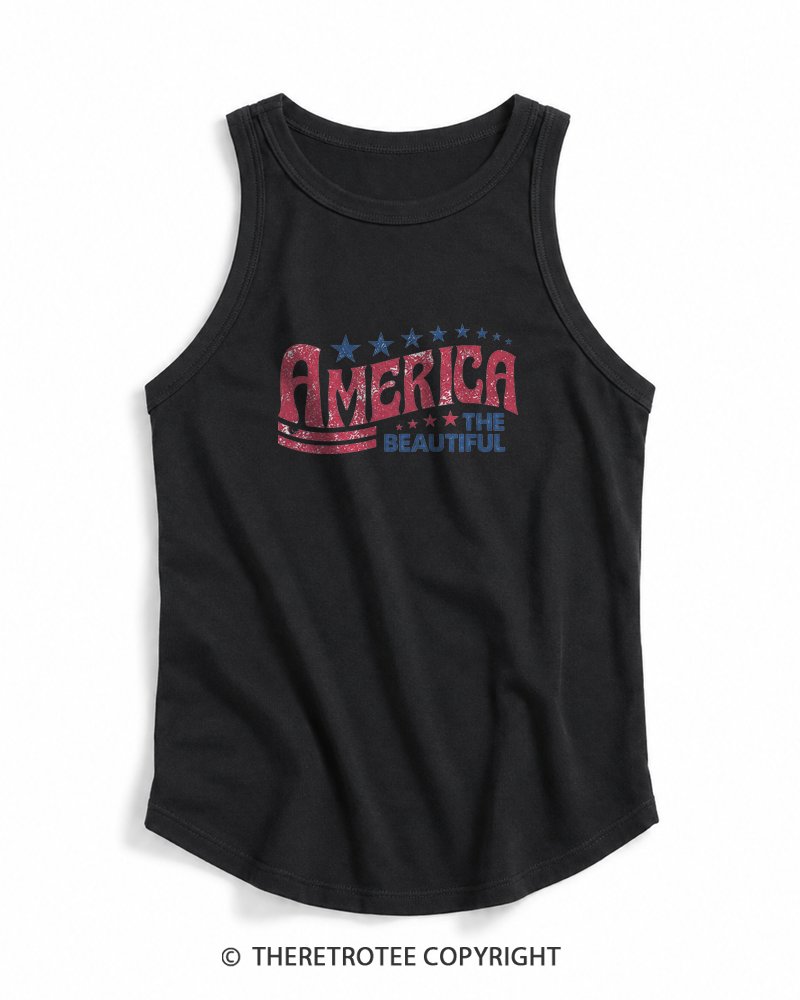 TheRetroTee America the Beautiful 1970s Tank Top