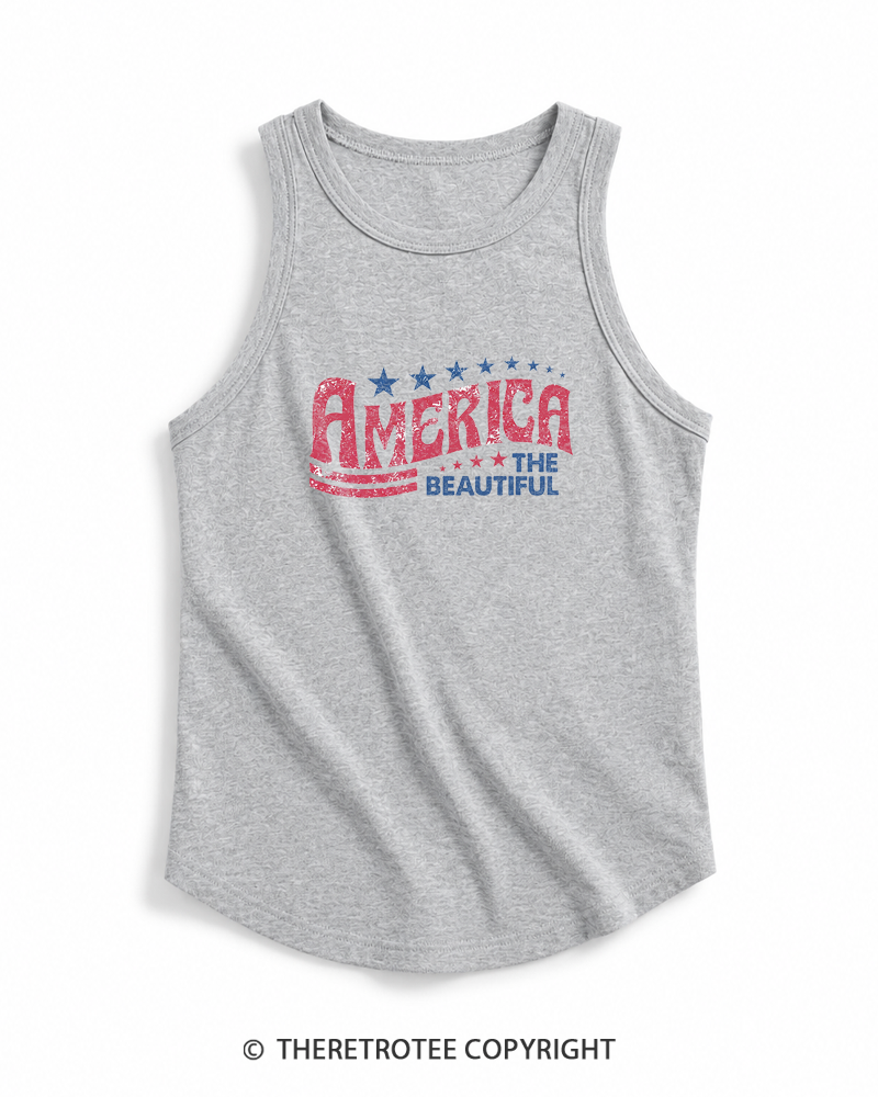 TheRetroTee America the Beautiful 1970s Tank Top