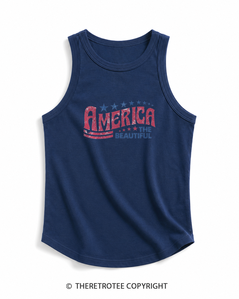 TheRetroTee America the Beautiful 1970s Tank Top