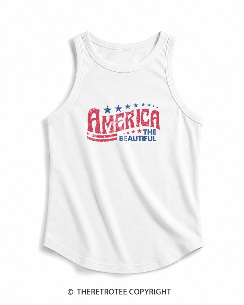 TheRetroTee America the Beautiful 1970s Tank Top