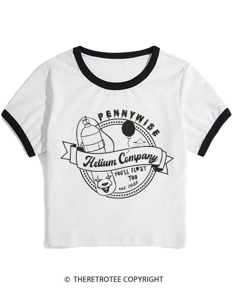TheRetroTee You’ll Float Too 1960s Women Ringer T-shirt
