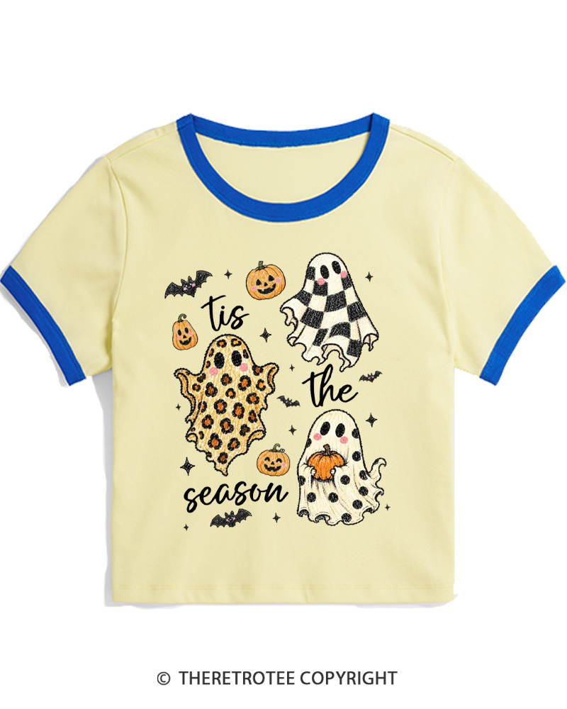 TheRetroTee Tis The Season 1990s Women Ringer T-shirt