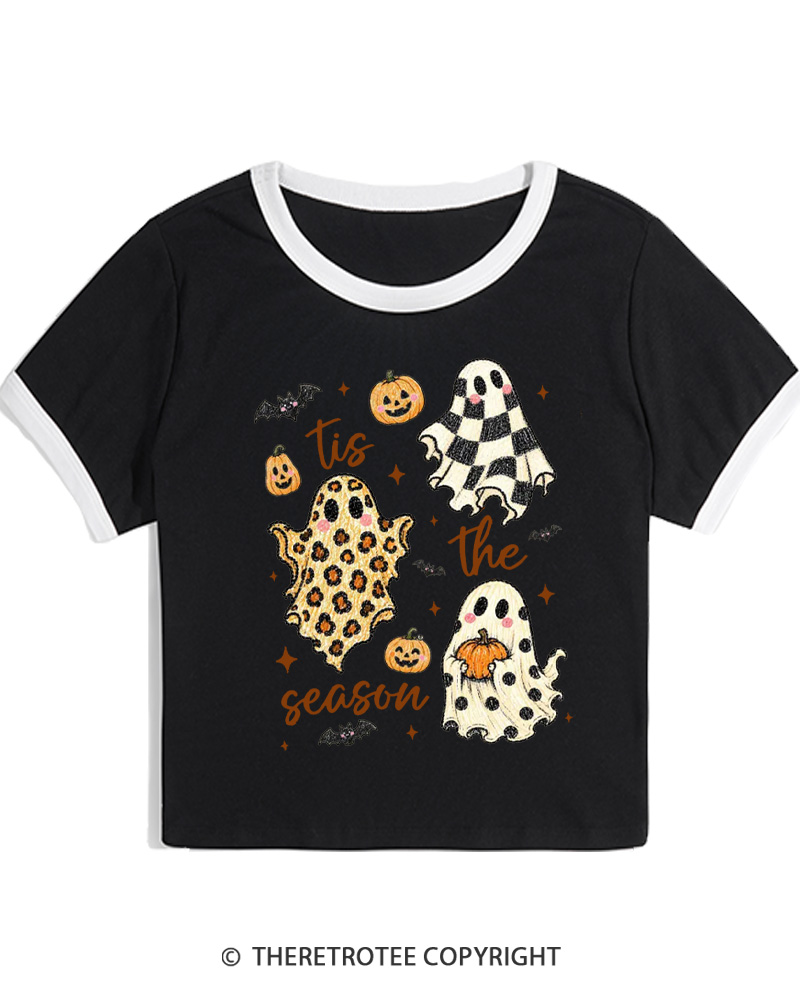 TheRetroTee Tis The Season 1990s Women Ringer T-shirt