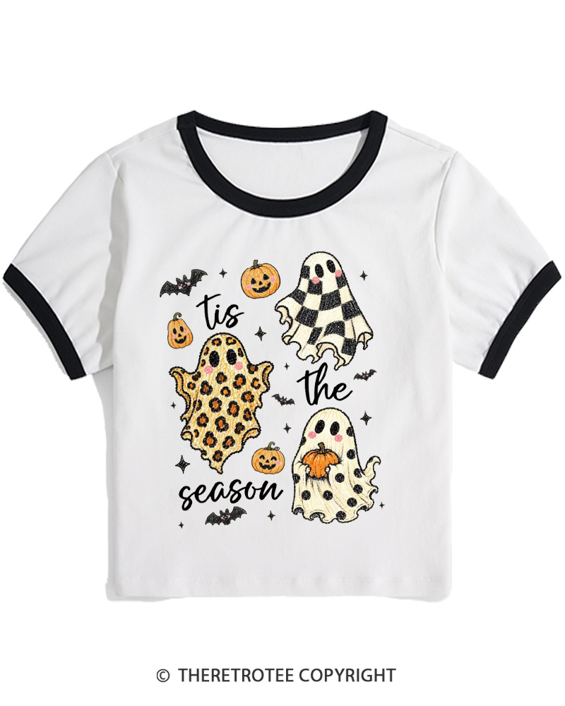 TheRetroTee Tis The Season 1990s Women Ringer T-shirt