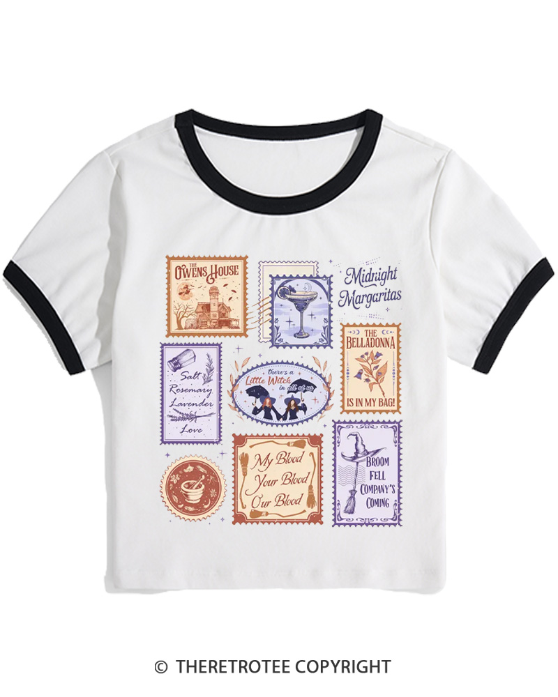 TheRetroTee Midnight Margaritas 1990s Women Ringer T-shirt