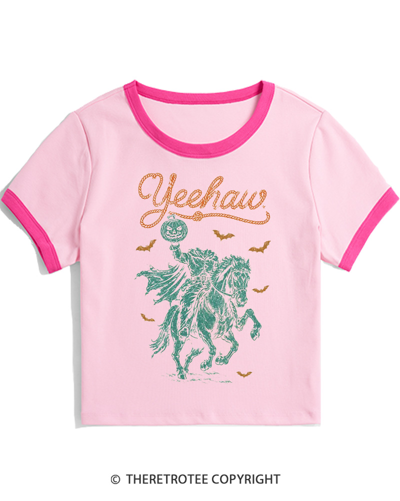 TheRetroTee Yeehaw Vintage Women Ringer T-shirt