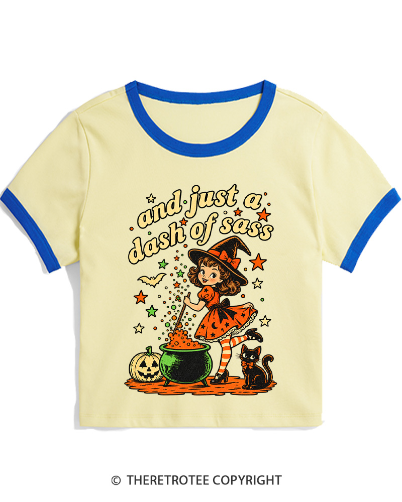 TheRetroTee And Just A Dash Of Sass 1950s Women Ringer T-shirt