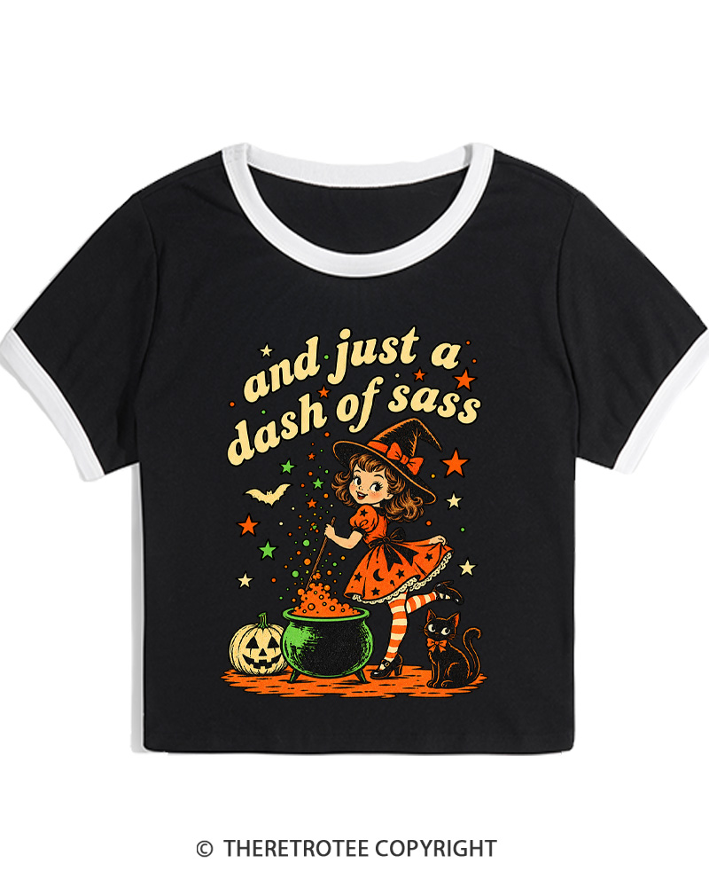 TheRetroTee And Just A Dash Of Sass 1950s Women Ringer T-shirt