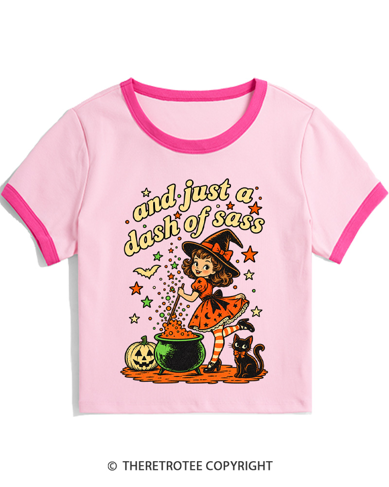TheRetroTee And Just A Dash Of Sass 1950s Women Ringer T-shirt