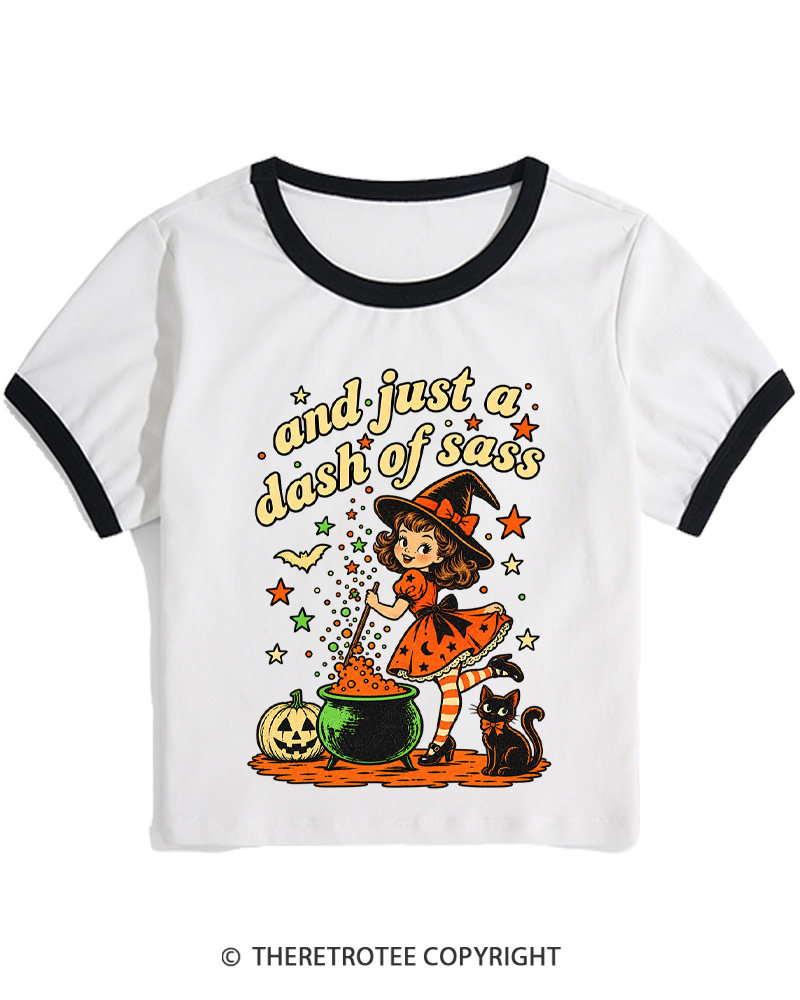 TheRetroTee And Just A Dash Of Sass 1950s Women Ringer T-shirt