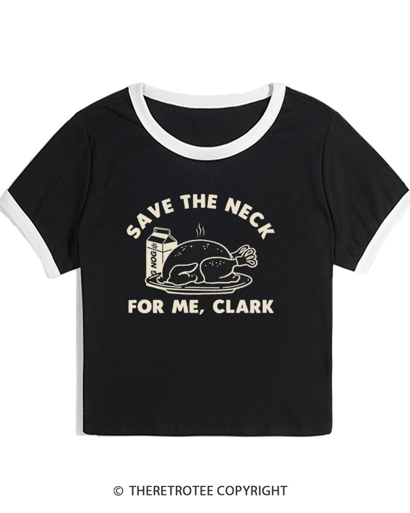 TheRetroTee Funny Thanksgiving 1980s Women's Ringer T-Shirt