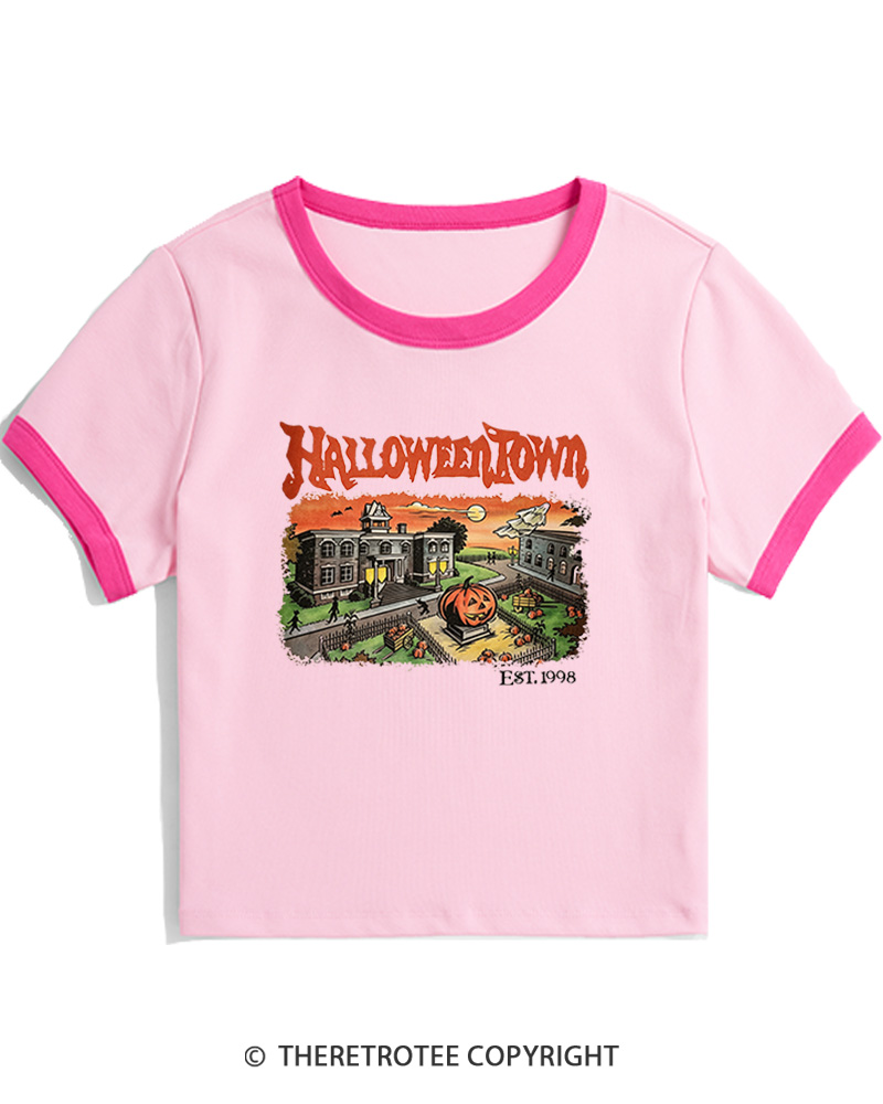 TheRetroTee Halloween 1980s Women's Ringer T-Shirt