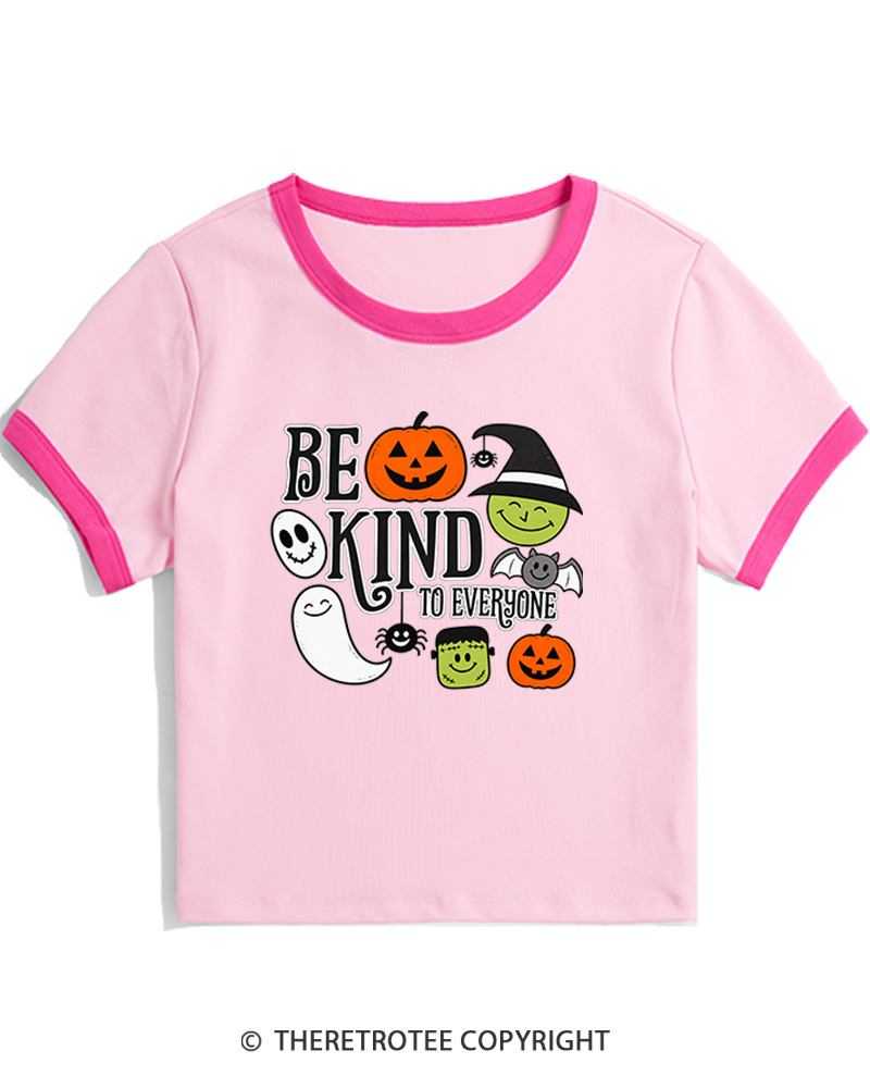 TheRetroTee Halloween Monster 1970s Women Ringer T-shirt