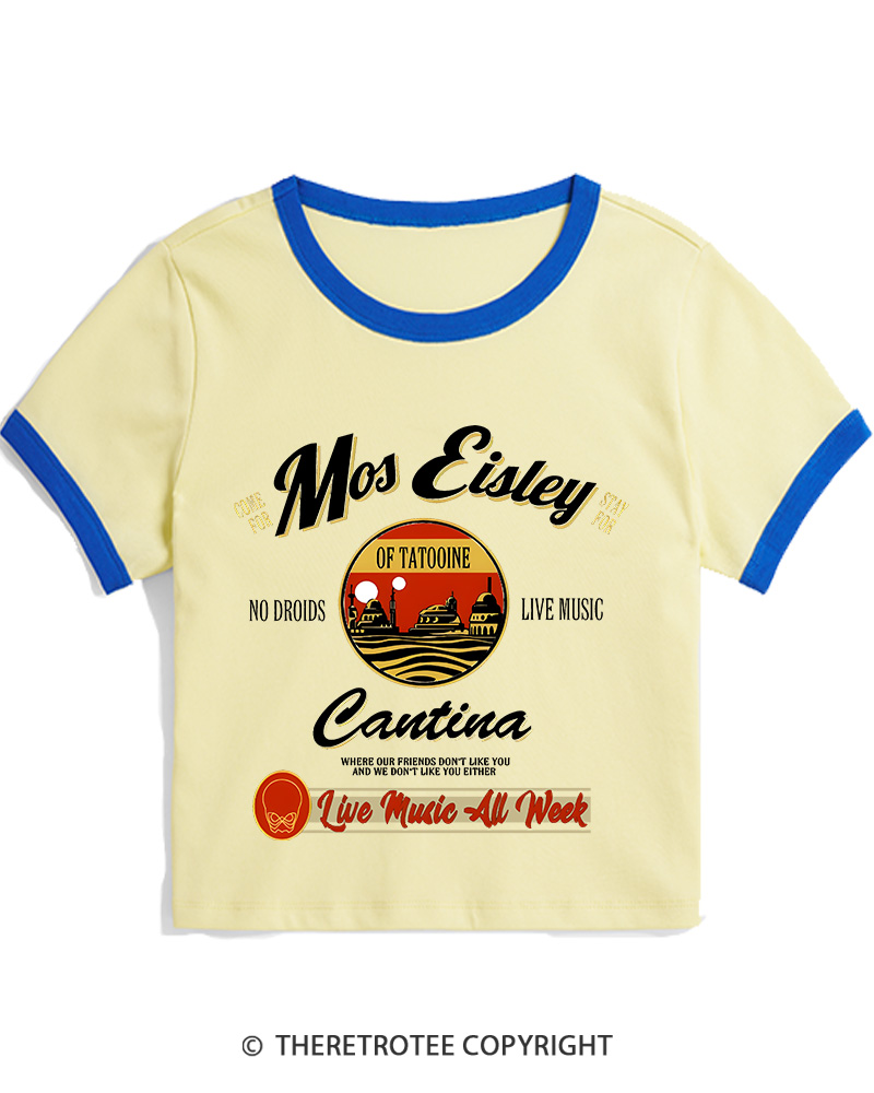 TheRetroTee Live Music All Week 1980s Women's Ringer T-shirt