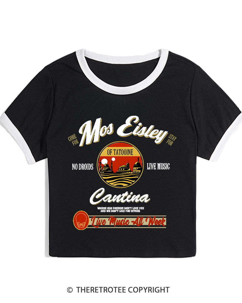 TheRetroTee Live Music All Week 1980s Women's Ringer T-shirt