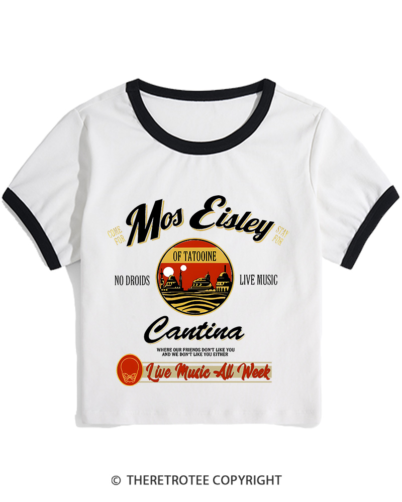 TheRetroTee Live Music All Week 1980s Women's Ringer T-shirt