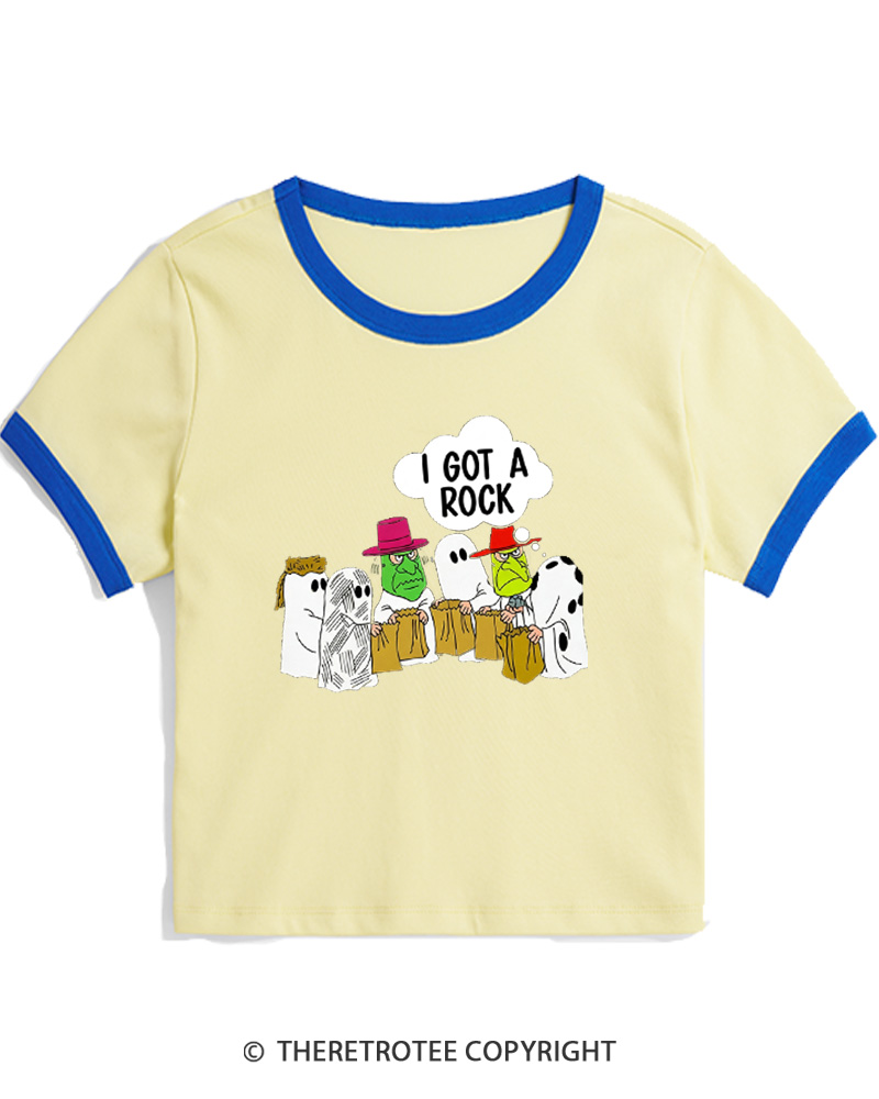 TheRetroTee I Got A Rock 1960s Women's Ringer T-Shirt